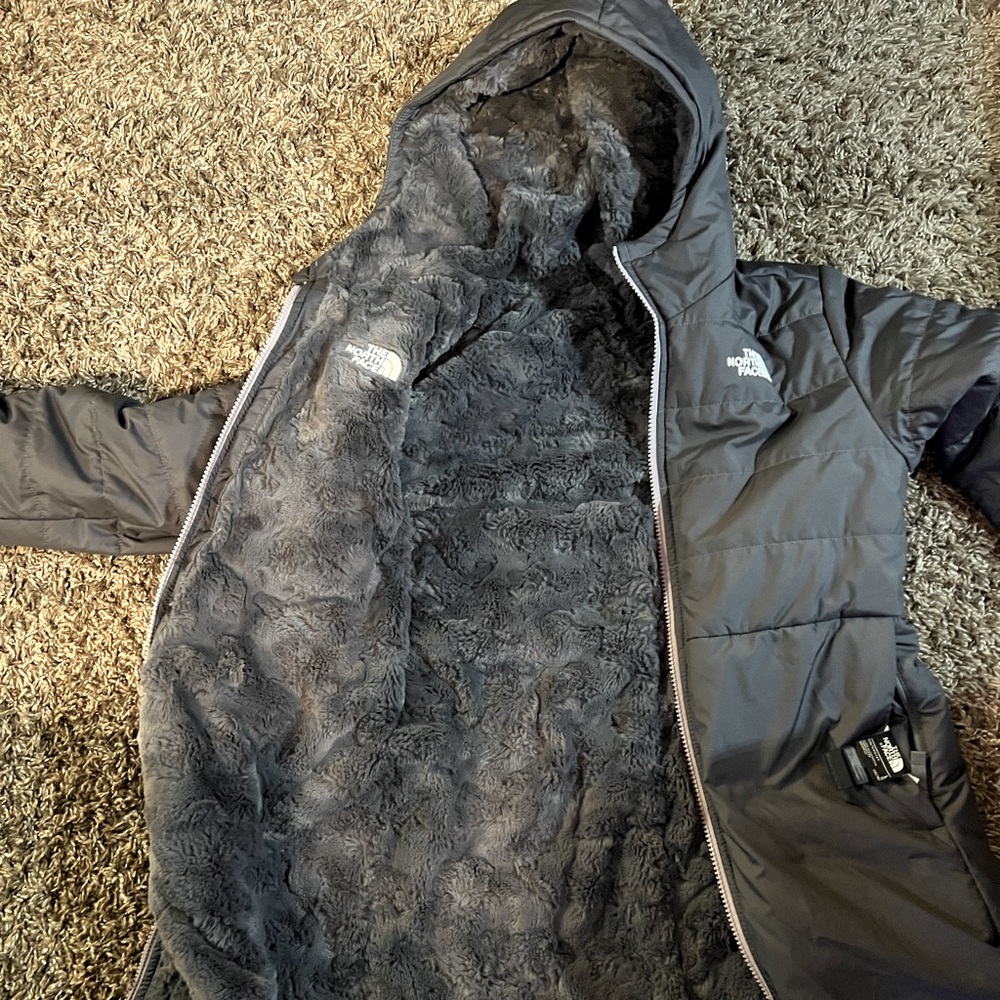 Girls Reversible Mossbud Parka Northface Jacket